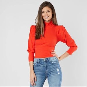 Free People Lala Crop Top red